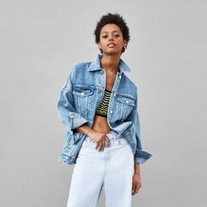 Gently Used Zara Oversized Denim Jacket Size L/XL